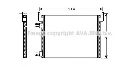 PRASCO OL5452 Condenser, air conditioning